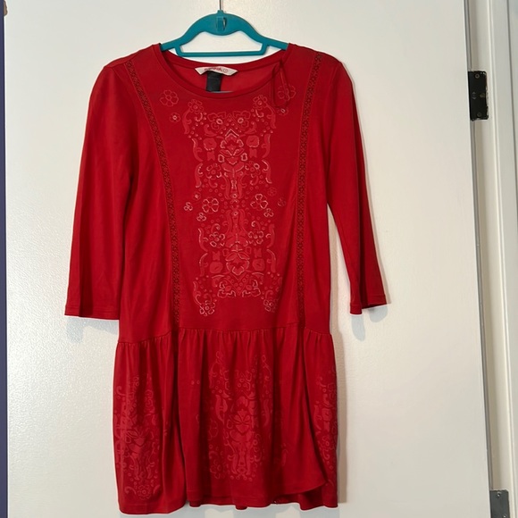 Desigual Tunic/mini dress red size S 3/4 sleeves - Picture 1 of 11